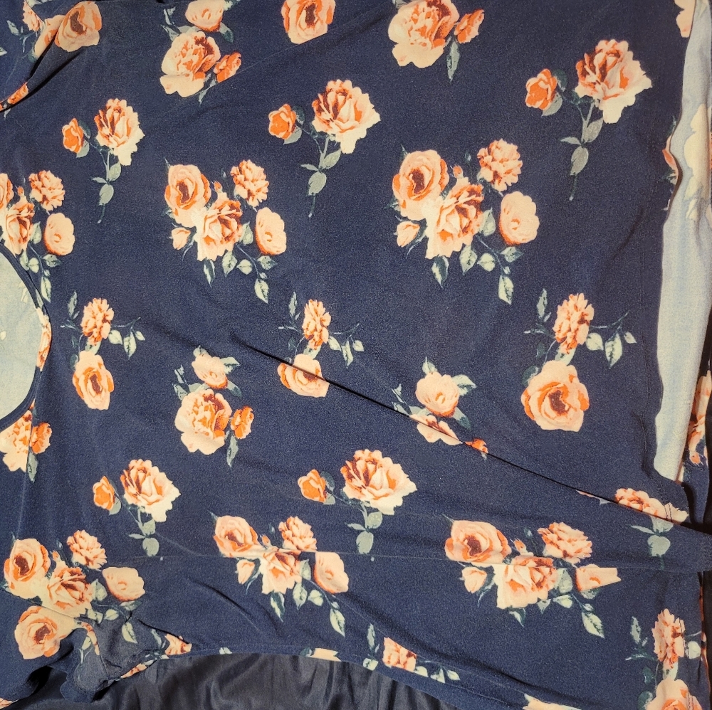 SOLD Blue Floral top